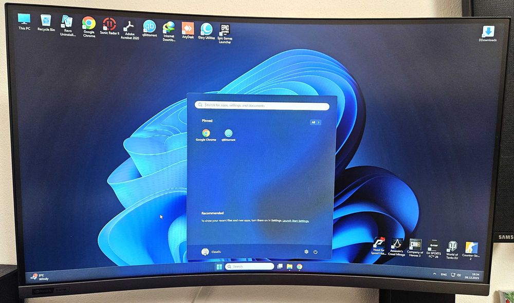 Monitor Curbat Gaming Samsung LC27RG50 27” G-Sync 240Hz Stare perfecta