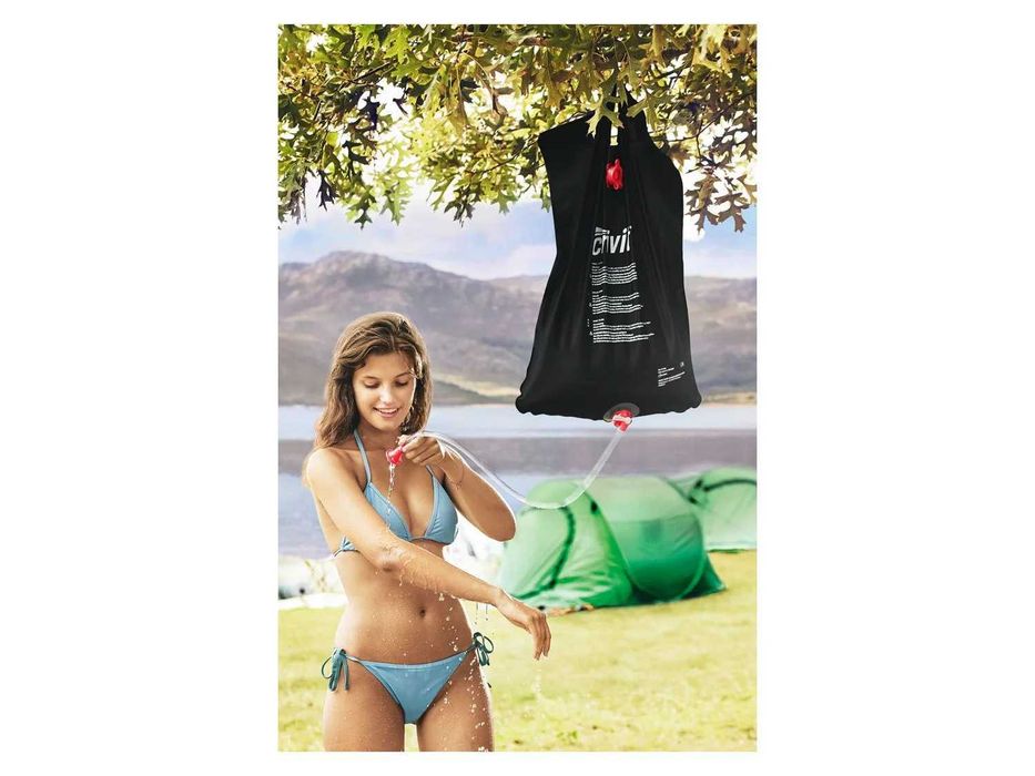 Duș solar portabil 25 litri pentru camping, gradina