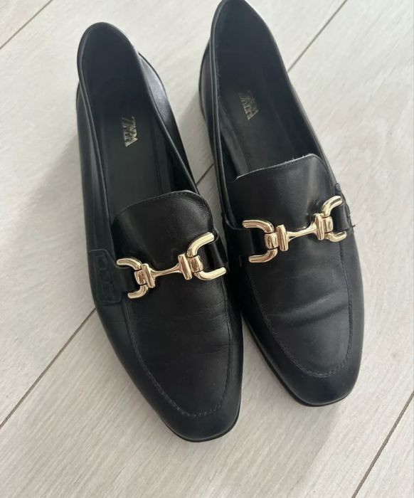 Лоферы кожаные Zara 36 размер