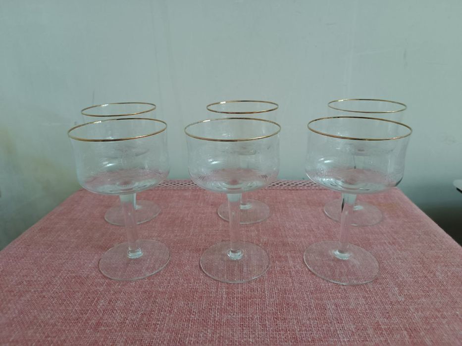 Фужеры бокалы для шампанского чешское стекло 6 шт