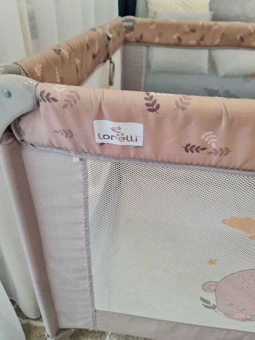 Бебешка кошара за игра Lorelli Play and Relax – бежова, отлично състояние