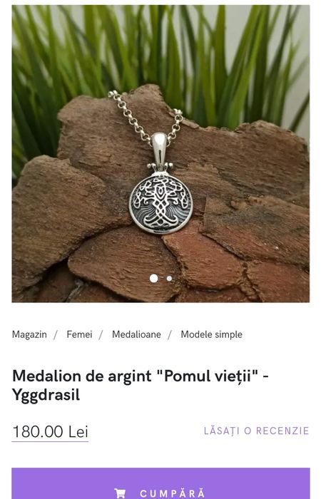 Set din argint antichizat "Pomul vieții "