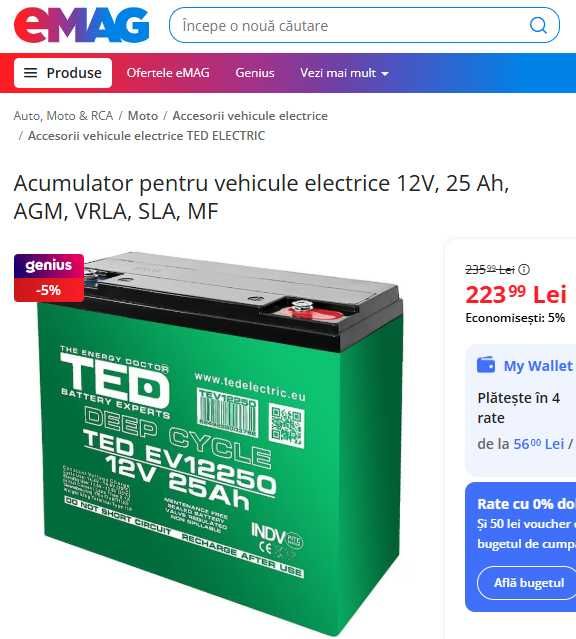Acumulator Pb-GEL 5-260Ah pt UPS, alarme, camere, barci, fotovoltaice.