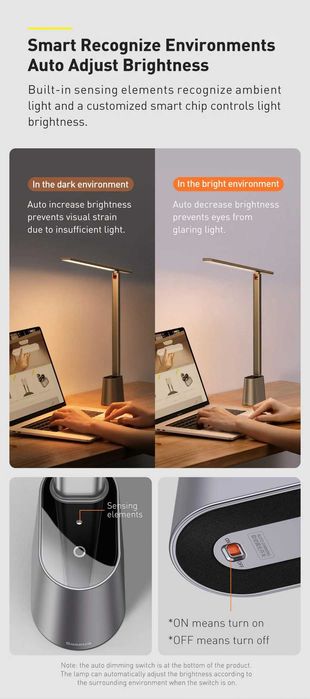 Baseus Беспроводная Настольная Лампа Smart Eye Series Rechargeable