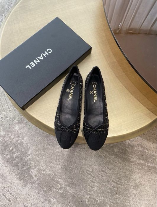Chanel балетки твидовые