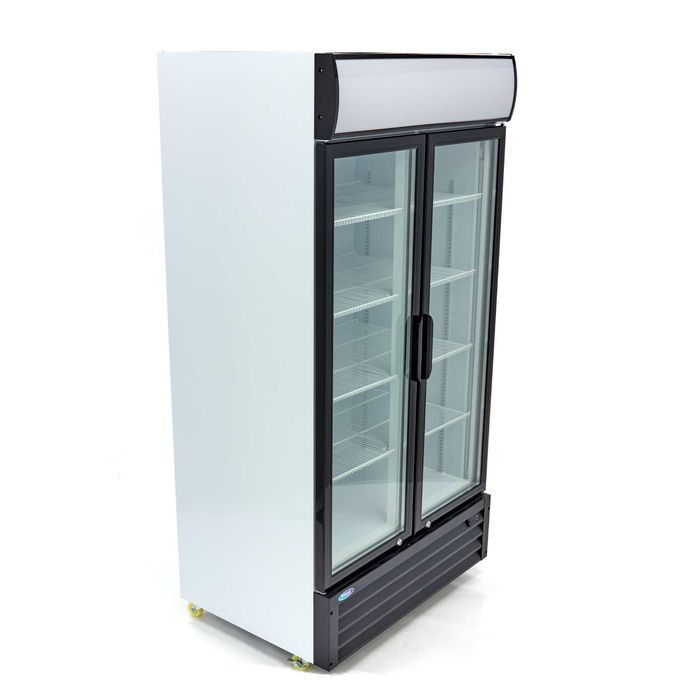 Двойна хладилна витрина, 800л, стъклени врати - Maxima