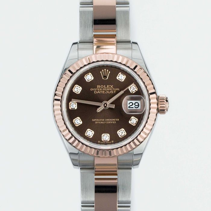 Rolex Lady Datejust 28mm Steel&Rose Gold Diamond dial 279171