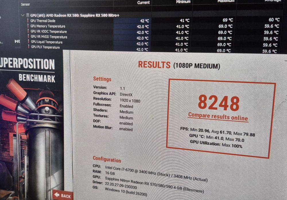 Placa video gaming RX 580 4GB 256bit GDDR5