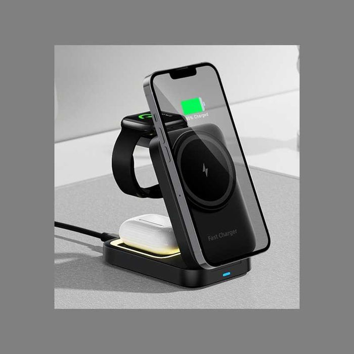 Incarcator Telefon 3 in 1, compatibil cu iPhone ,Apple Watch, AirPods