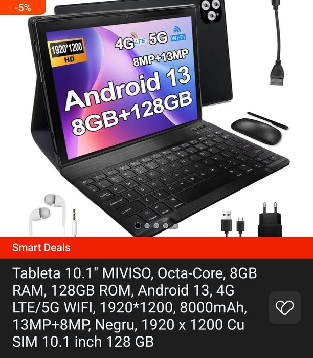 Tabletă 10,1inch cu android