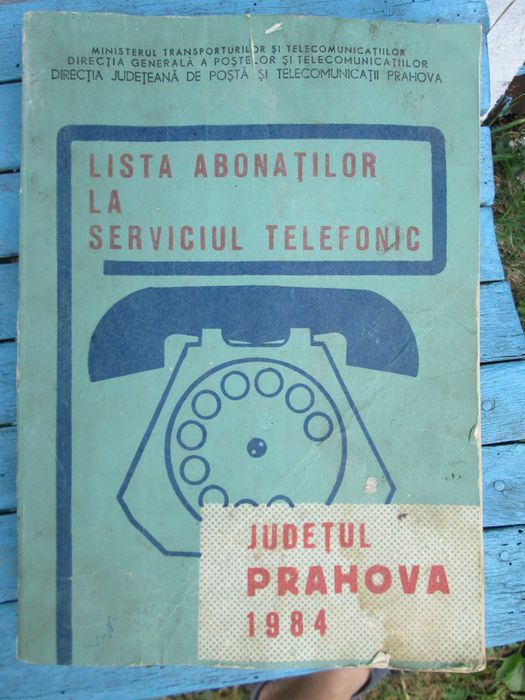 Carte de telefoane Prahova din anii 80