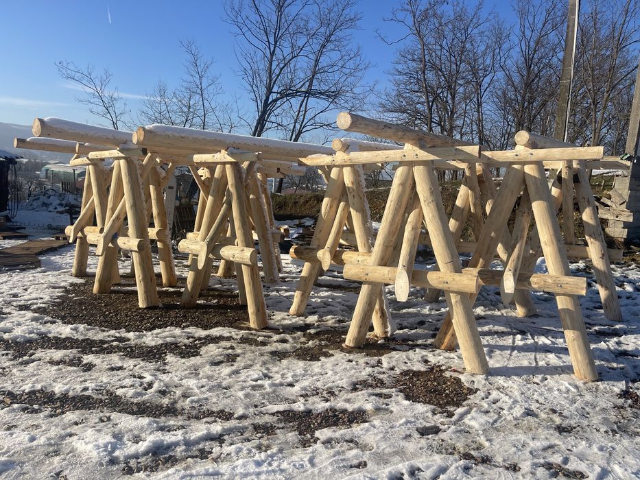 Balansoar din lemn rotund pentru copii , lemn masiv