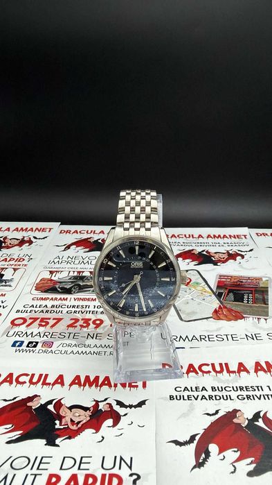 Dracula Amanet: Ceas Oris Artelier Date 40mm, ref 7591, Automatic, Safrir, Swiss Made.