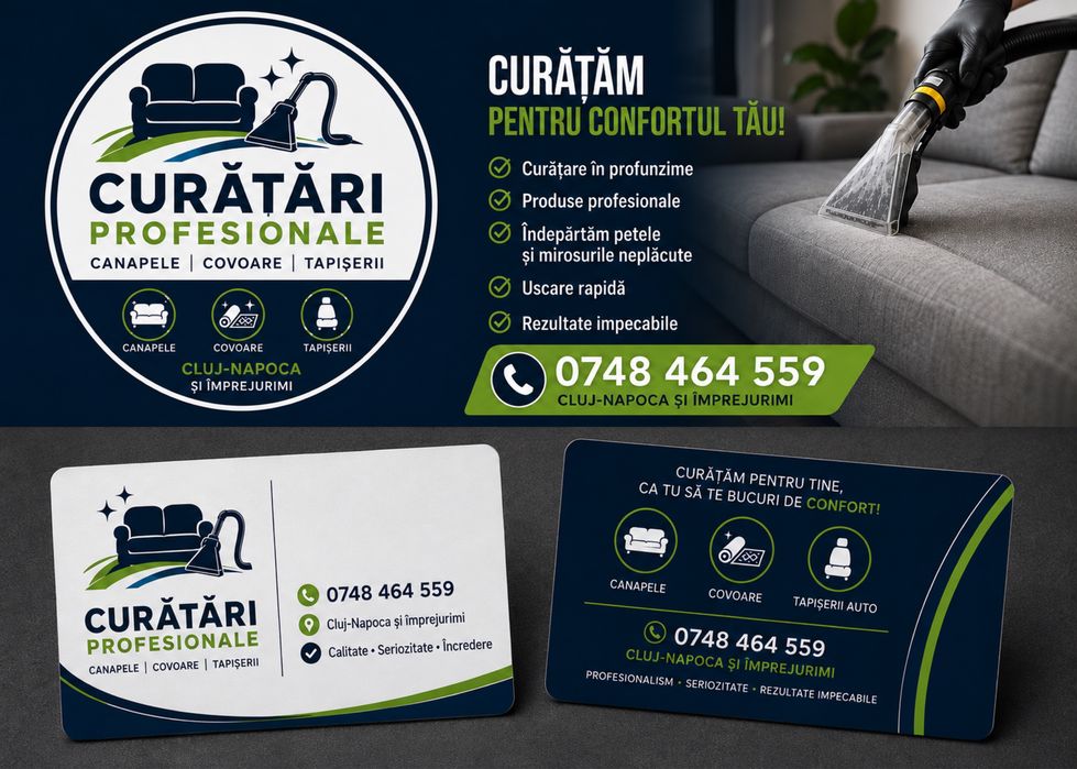 CURĂȚĂRI PROFESIONALE – Canapele, Covoare & Tapițerii