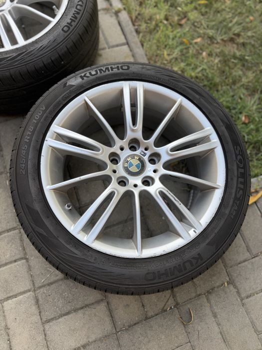 Jante BMW + Cauciucuri vara 245/45/18 M originale ET 37 5x120 in 2 latimi