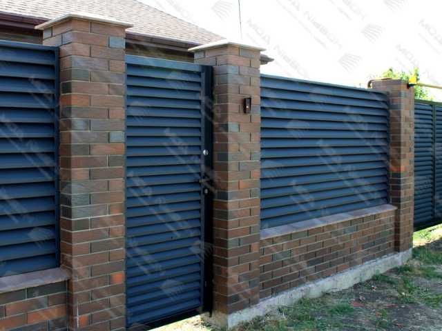 Забор жалюзи из металла