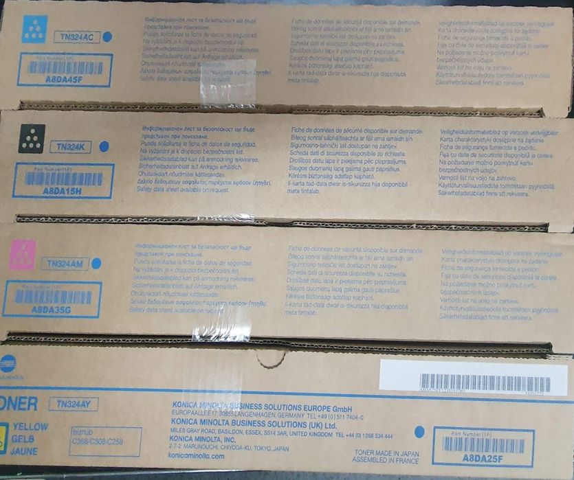 Cartus toner original TN 324  TN324 Konika Minolta AC/AM/AY/AK