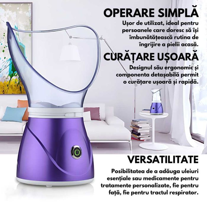 Sauna faciala, detasabila pentru deschierea si hidratarea porilor