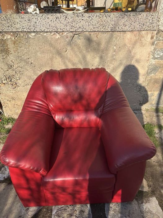 Кожена гарнитура и фотьойл