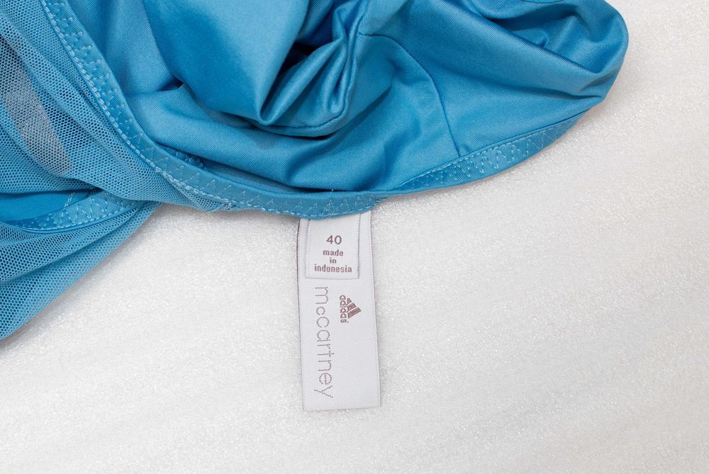 Adidas Stella McCartney дамска блуза синя мрежа 3/4 ръкави за фитнес и спорт 40 M