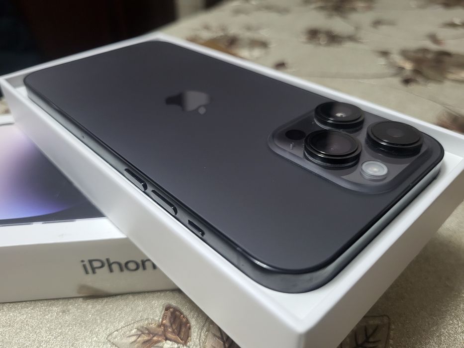 Iphone 14ProMax  Black 128gb full box neverlocked