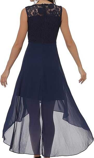 Rochie de seara eleganta, Navy-blue, dantela, REDUSA de la 280RON