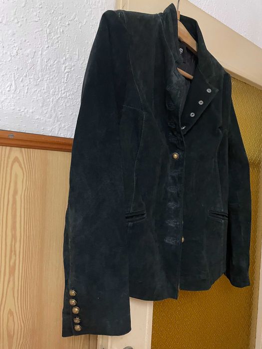 черно яке от естествен велур