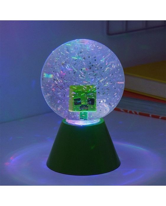 Лампа Paladone Games: Minecraft - Creeper (LED Glitter Ball)