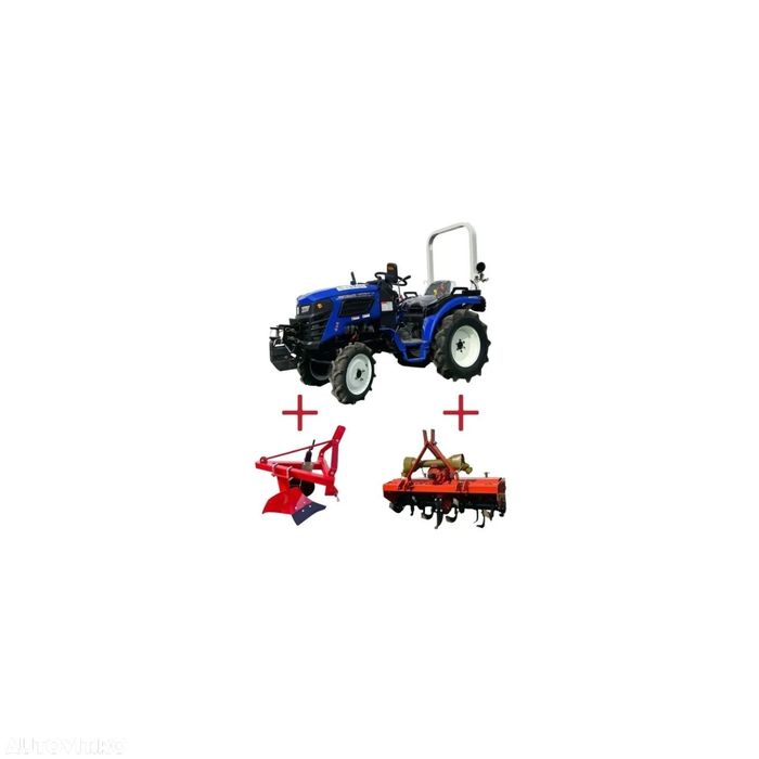 Bizon TA254, 25 CP, 4x4 dotat cu FREZA NOUA SI PLUG Tractor NOU Bizon TA254, 25 CP, 4x4 dotat cu FREZA si PLUG