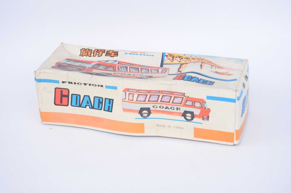 Cutie pentru masinuta frictiune Bus Coach Touring - anii 1980