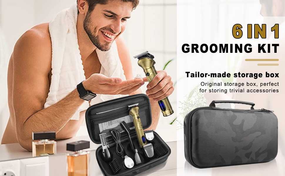 Професионален комплект за подстригване - брада коса тяло- Qreeyx 698