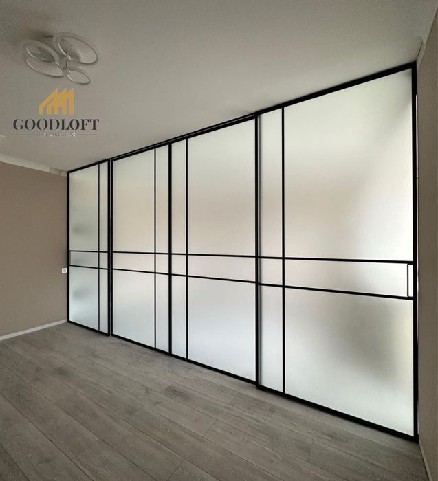 Раздижные двери. Лофт . Loft. Перегородки. Двери. Гармошка