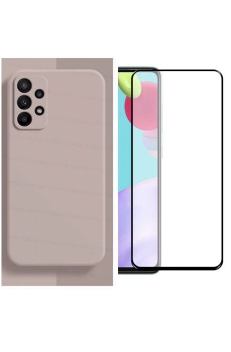 Samsung A13/A23/A15/A25/A16/A17/A26 Husa Alcantara +Sticla Full Cov 9D