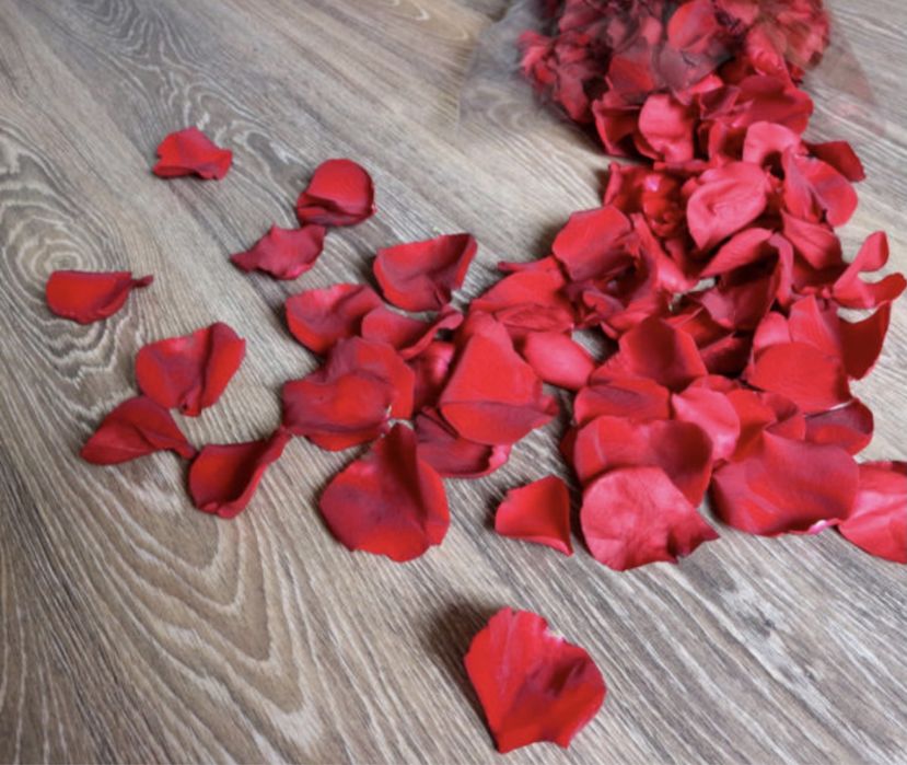 Живые лепестки роз на праздник