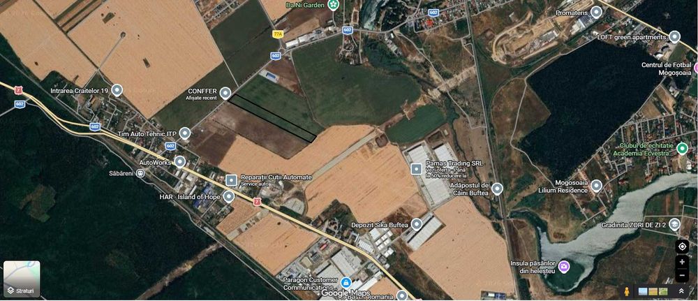 Teren intravilan de vânzare – Buftea, strada Milano