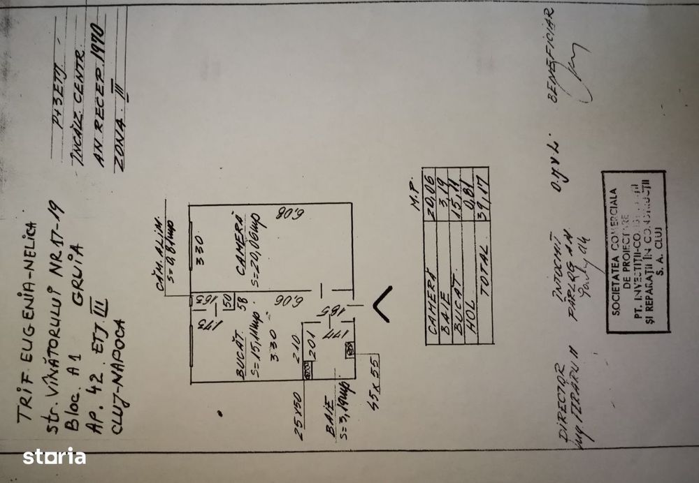 Apartament 2 camere Finisat, Mobilat si Dotat, cu CF si beci 4 mp