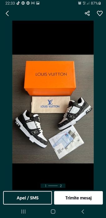 Lv trainer alb negru sau alb albastru premium verificare colet lichida