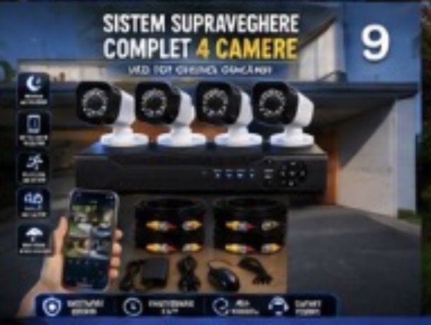 Vindem si Montam Camere Supraveghere Video KIT Complet 4/8/12 CAMERE