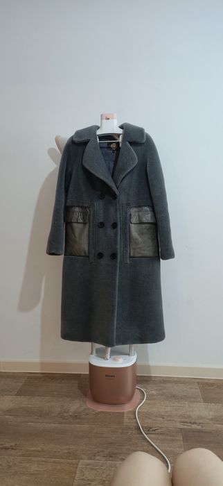 Шуба серо-голубая