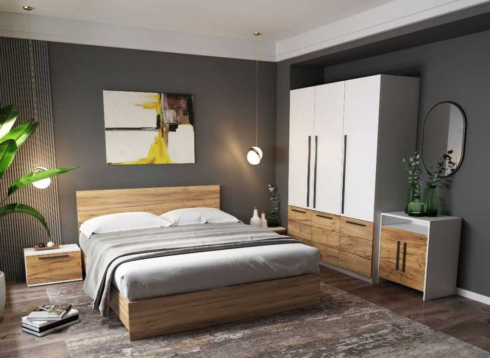 Set Mobila Dormitor Timea 5 piese - Transport Gratuit in 4-10 zile