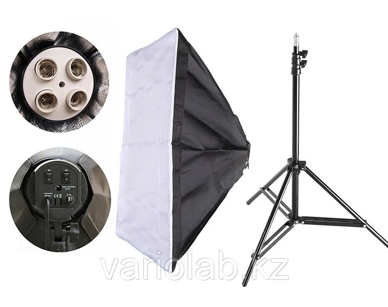 Студийный софтбокс E27 со стойкой, свет для фото и видео