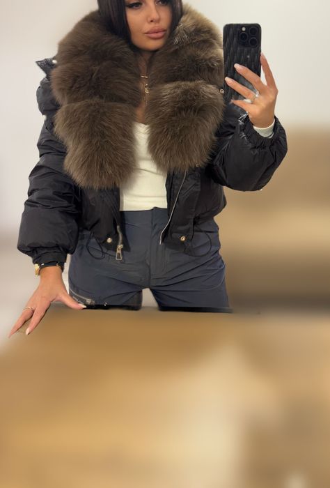 Geaca cu blana naturală