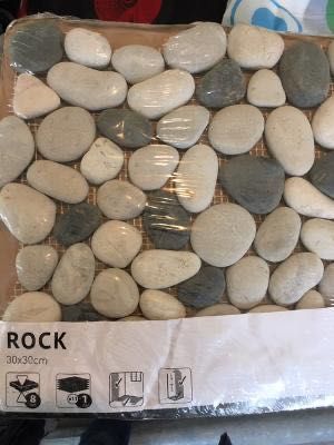 Мозайка 30х30 , речни камъни върху мрежа, внос Франция