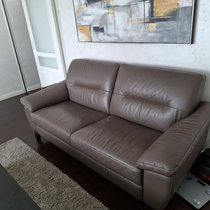 Луксозни дивани естествена кожа – малък и голям – отлично състояние