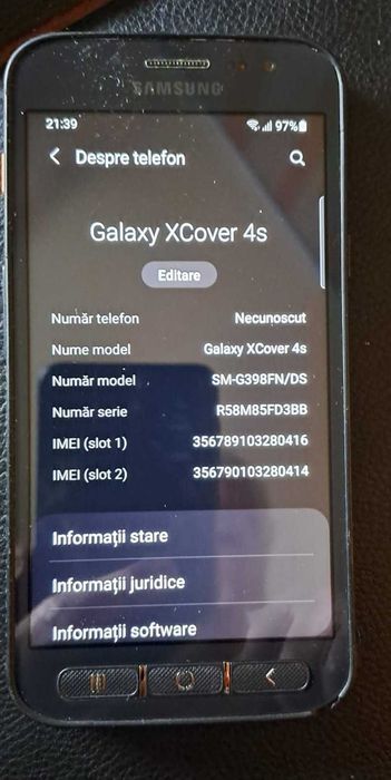 Samsung Galaxy Xcover 4s, 32G, 3G RAM, negru