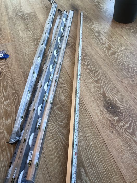 4 bucati manere dulap din otel inoxidabil auriu 100cm bucata