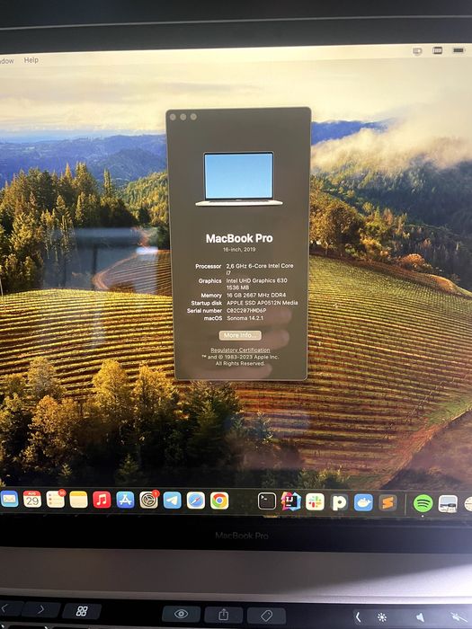 Macbook Pro 16 2019 i7 16/512