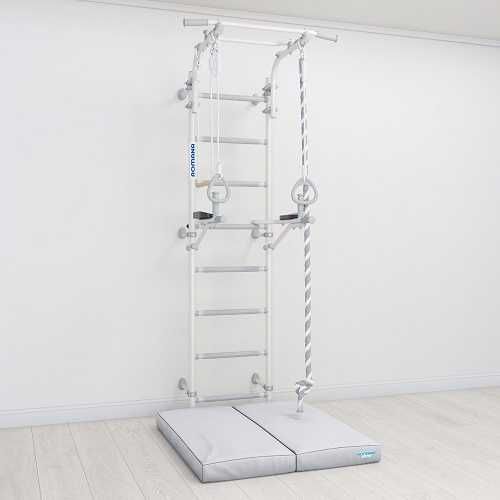 Шведская стенка Romana Next + навесные брусья + мат в 2 сложения