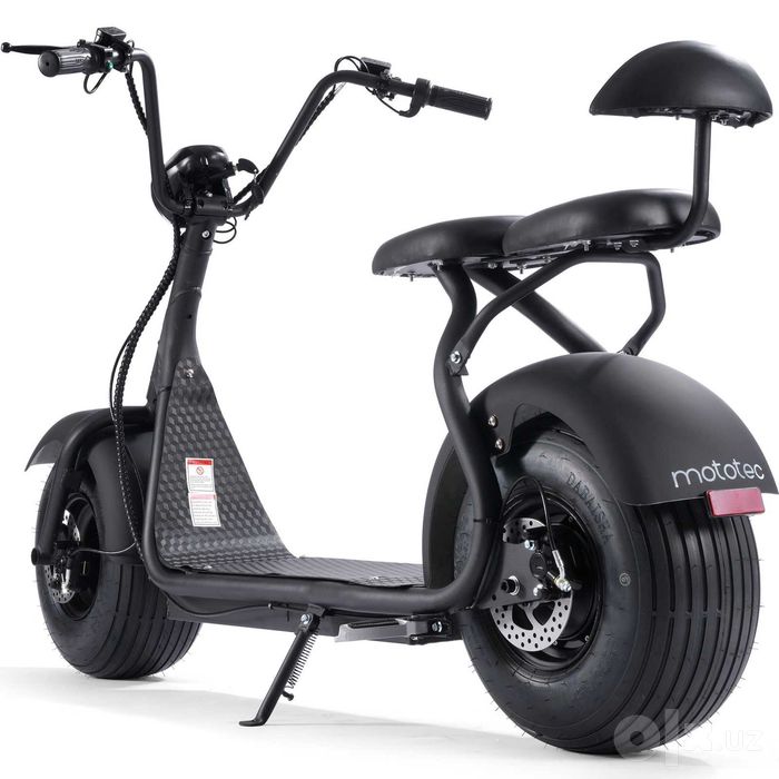 MotoTec Fat Tire Electric Scooter 60v 2000w Lithium Black