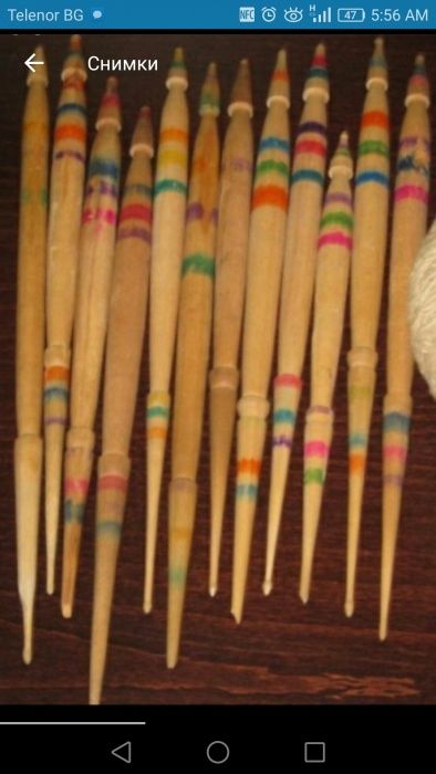 Автентични дървени вретена-ретро, реставрирани и запазени